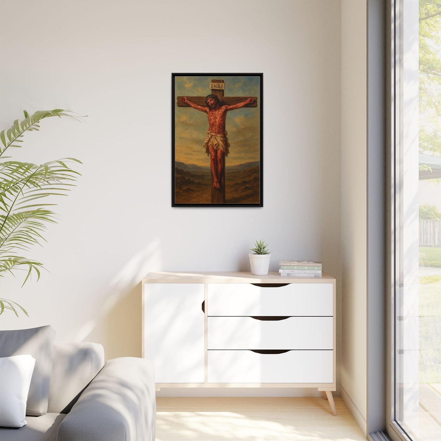 Crucifixion Of Christ | 24x36" Framed Canvas Print