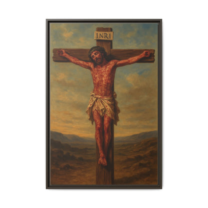 Crucifixion Of Christ | 24x36" Framed Canvas Print