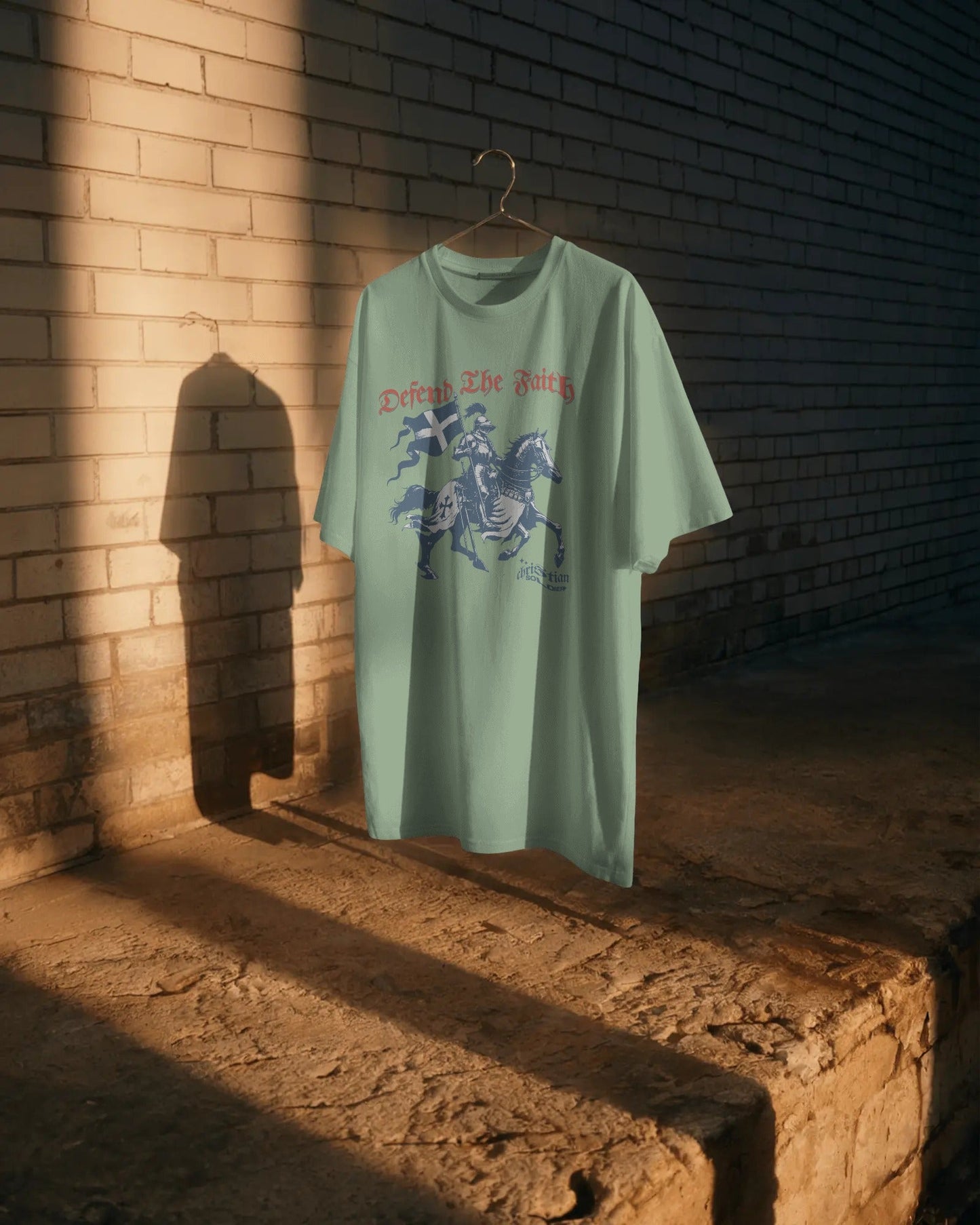 Defend The Faith - Christian Crusader Knight T-Shirt - ChristVisions