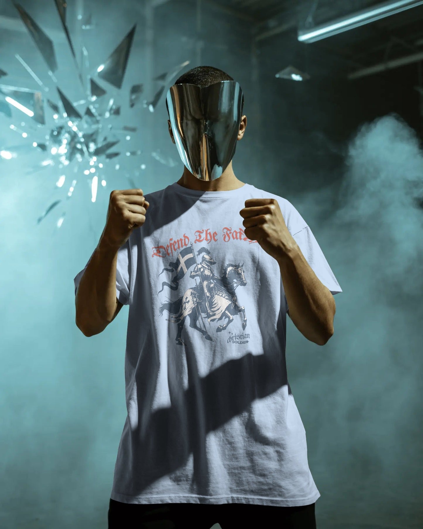 Defend The Faith - Christian Crusader Knight T-Shirt - ChristVisions