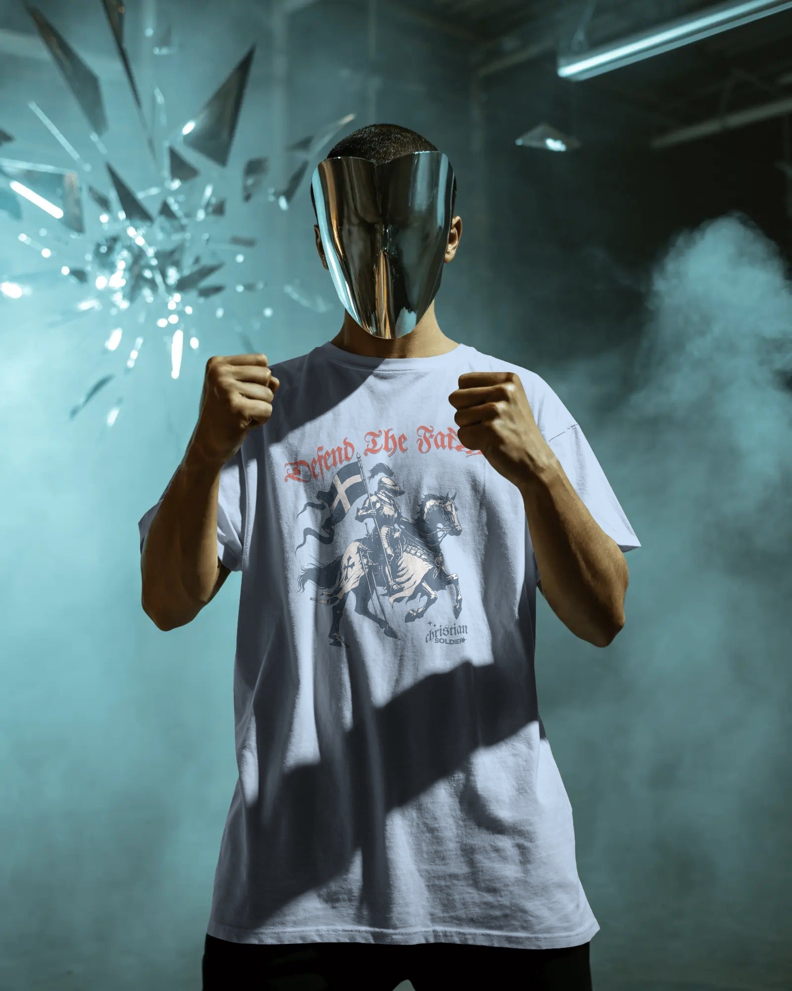 Defend The Faith - Christian Crusader Knight T-Shirt - ChristVisions