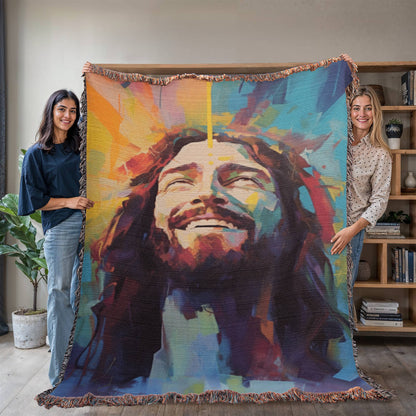 Divine Joy Sunrise | Woven Christian Throw Blanket