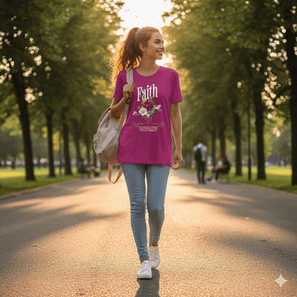 Ephesians 2:8 Bible Quote Floral Design T-Shirt - ChristVisions