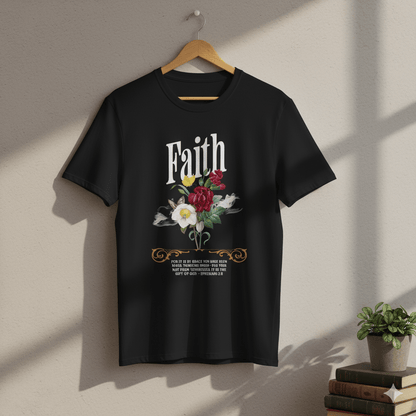 Ephesians 2:8 Bible Quote Floral Design T-Shirt - ChristVisions
