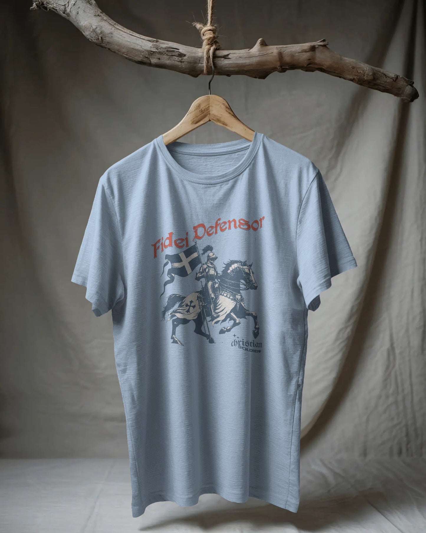 Fidei Defensor - Defender Of The Faith - Christian Knight T-Shirt - ChristVisions