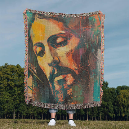 Gentle Savior | Christian Woven Throw Blanket - ChristVisions