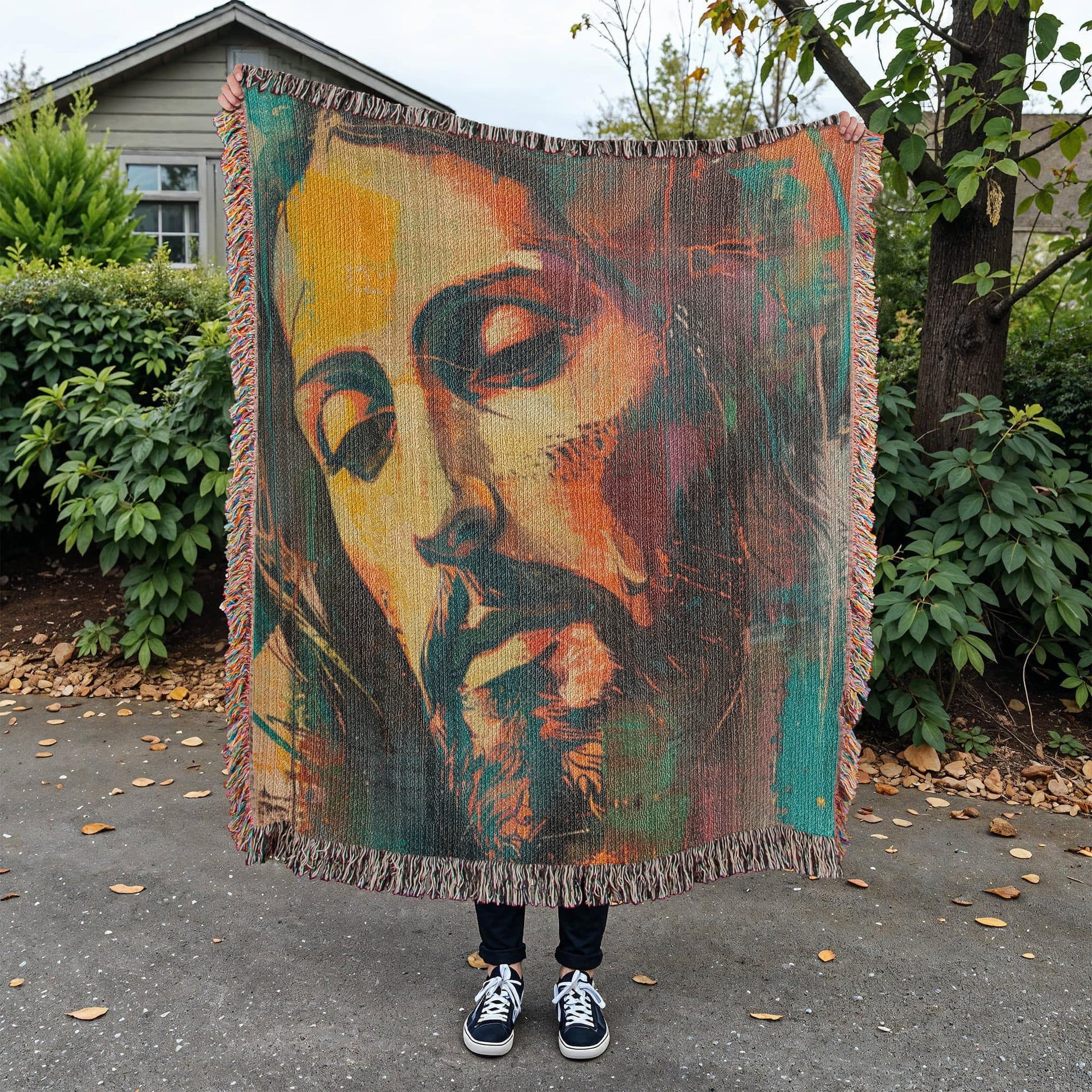 Gentle Savior | Christian Woven Throw Blanket - ChristVisions