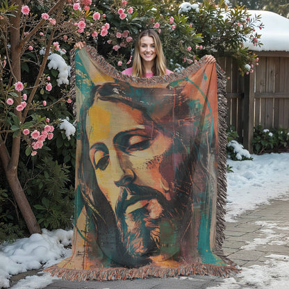 Gentle Savior | Christian Woven Throw Blanket - ChristVisions
