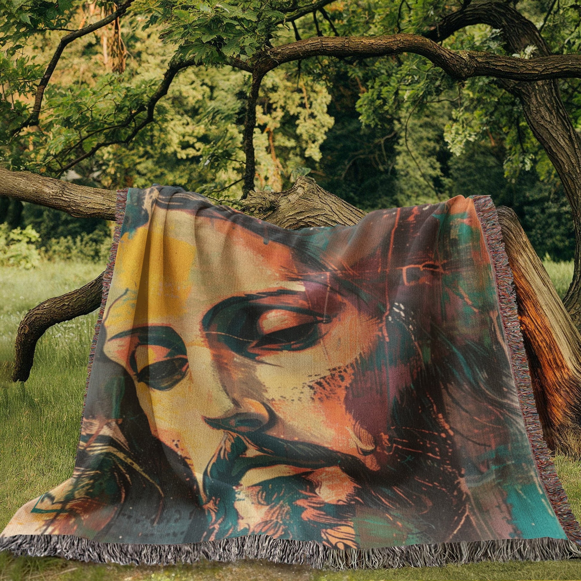 Gentle Savior | Christian Woven Throw Blanket - ChristVisions
