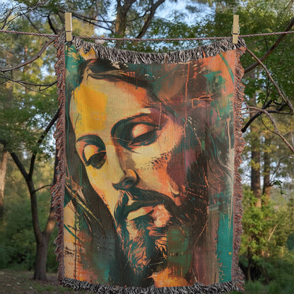 Gentle Savior | Christian Woven Throw Blanket - ChristVisions