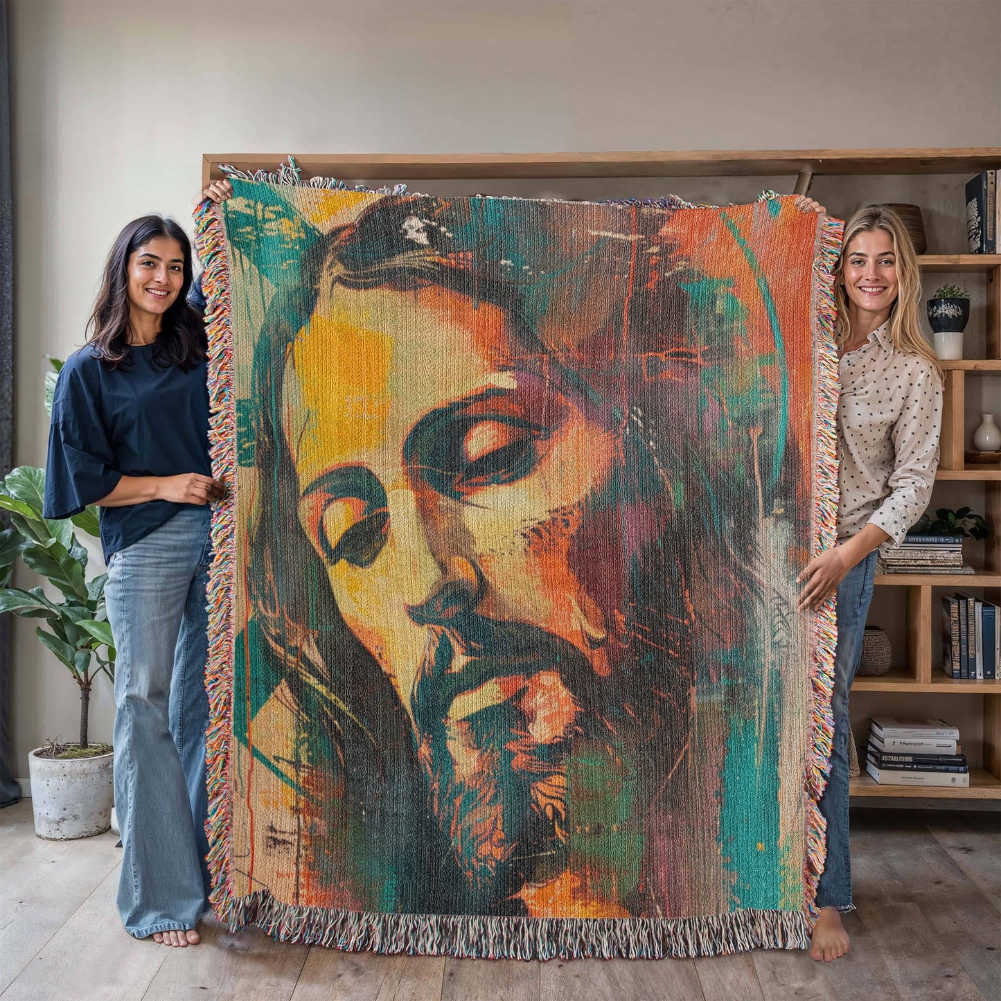 Gentle Savior | Christian Woven Throw Blanket - ChristVisions