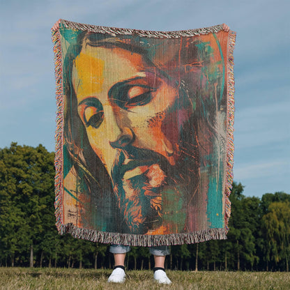 Gentle Savior | Christian Woven Throw Blanket - ChristVisions
