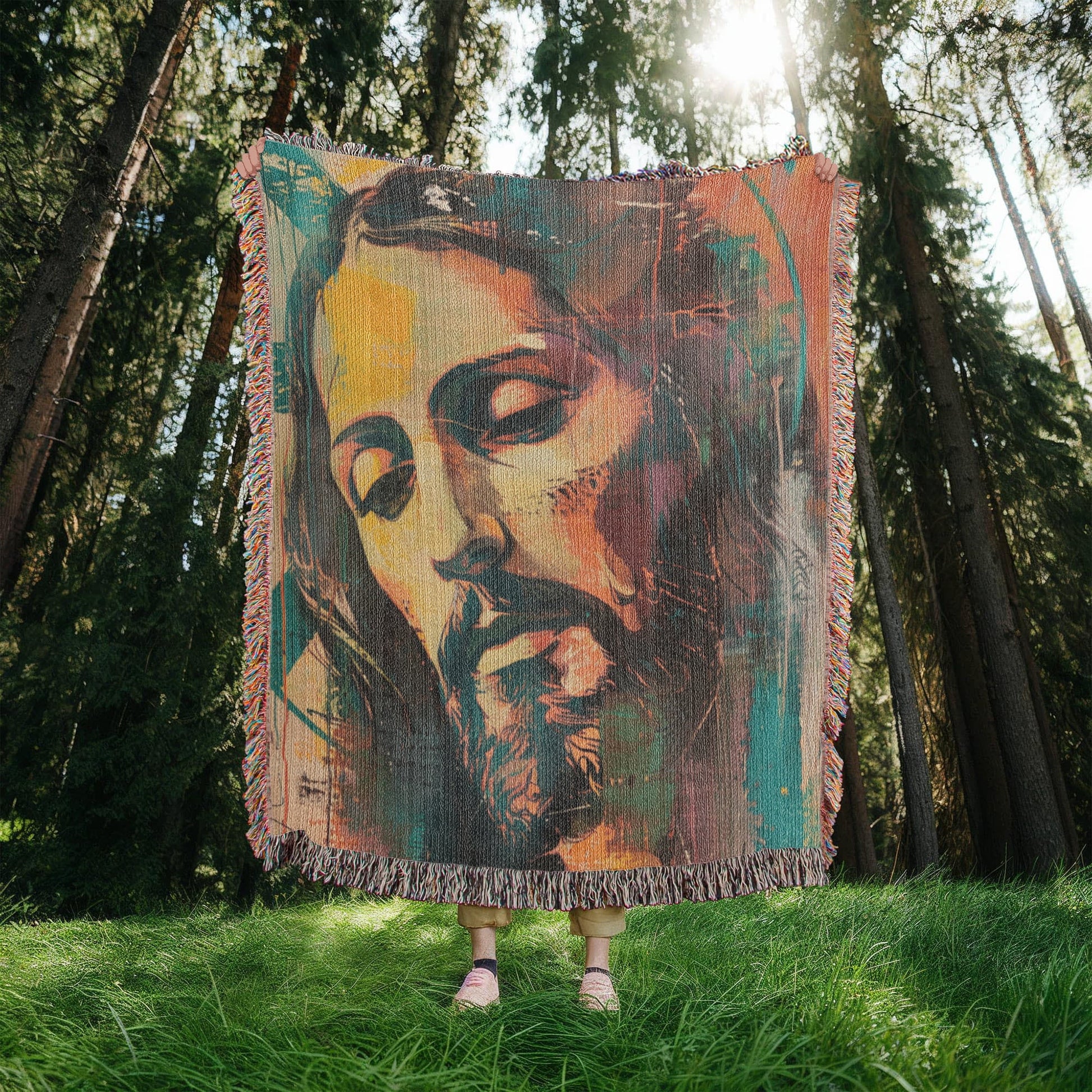 Gentle Savior | Christian Woven Throw Blanket - ChristVisions