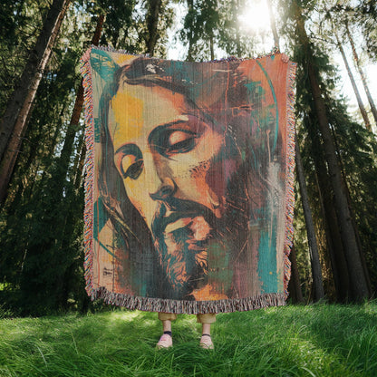 Gentle Savior | Christian Woven Throw Blanket - ChristVisions