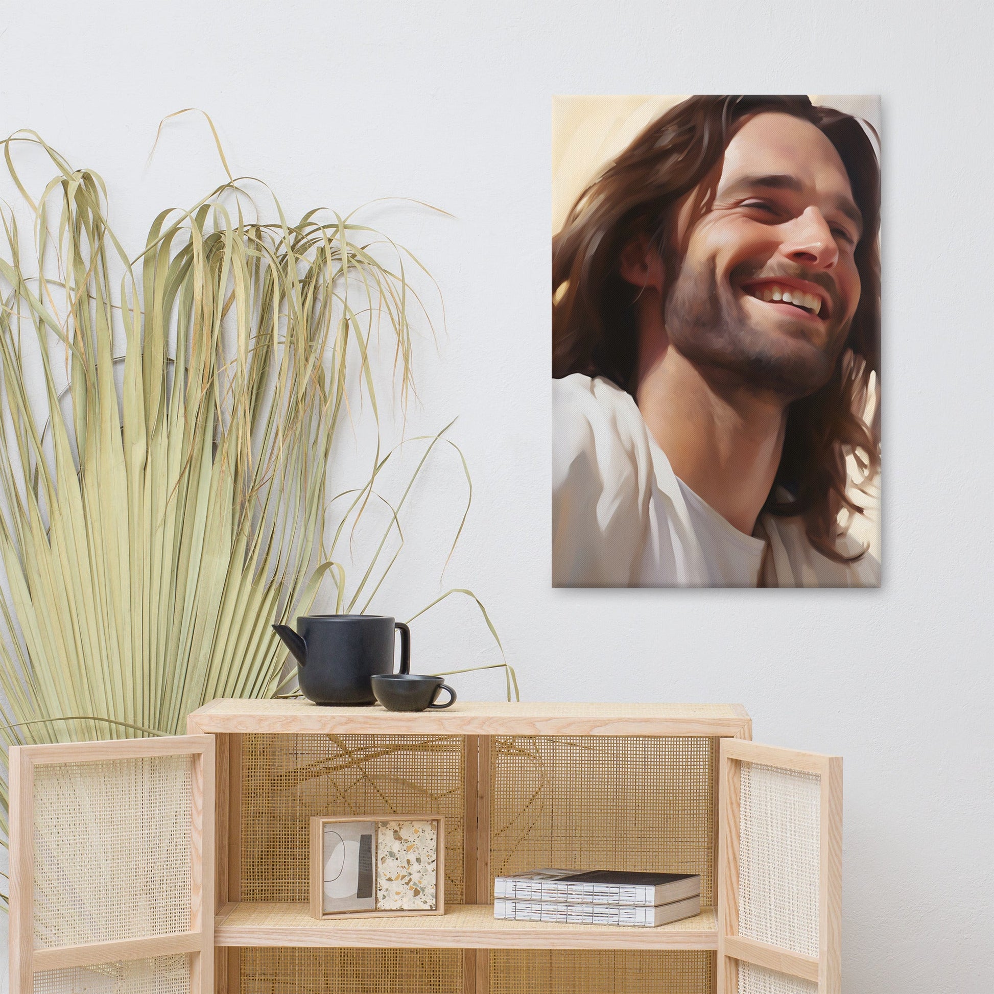His Blessed Smile Canvas Print - 24x36" - ChristVisions