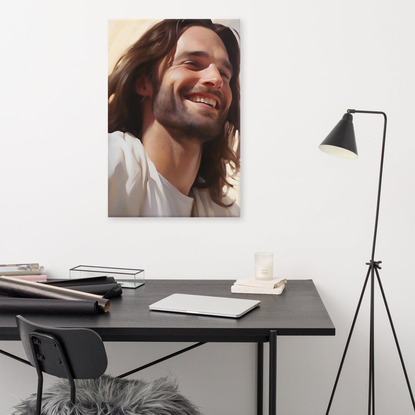 His Blessed Smile Canvas Print - 24x36" - ChristVisions