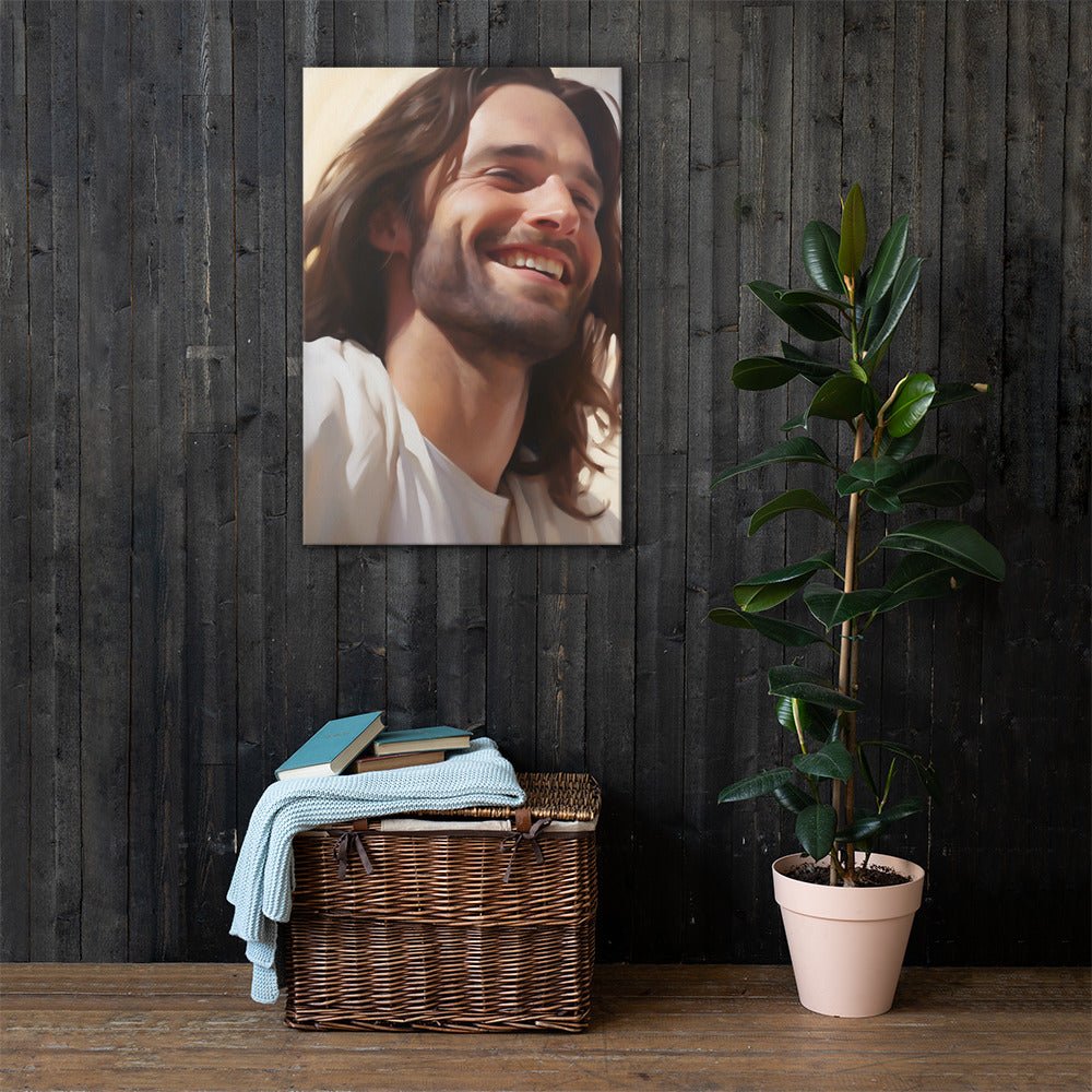 His Blessed Smile Canvas Print - 24x36" - ChristVisions