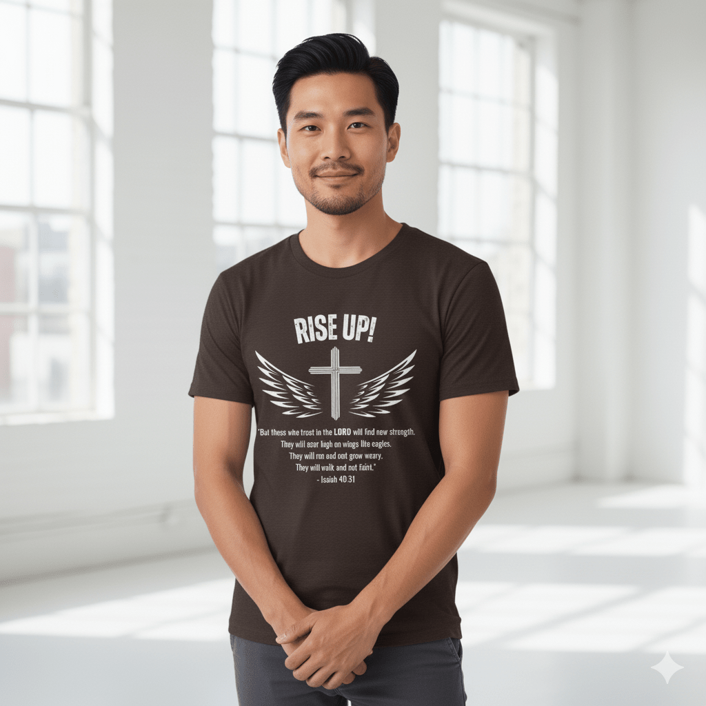 Isaiah 40:31 Rise Up! Christian T-Shirt - ChristVisions