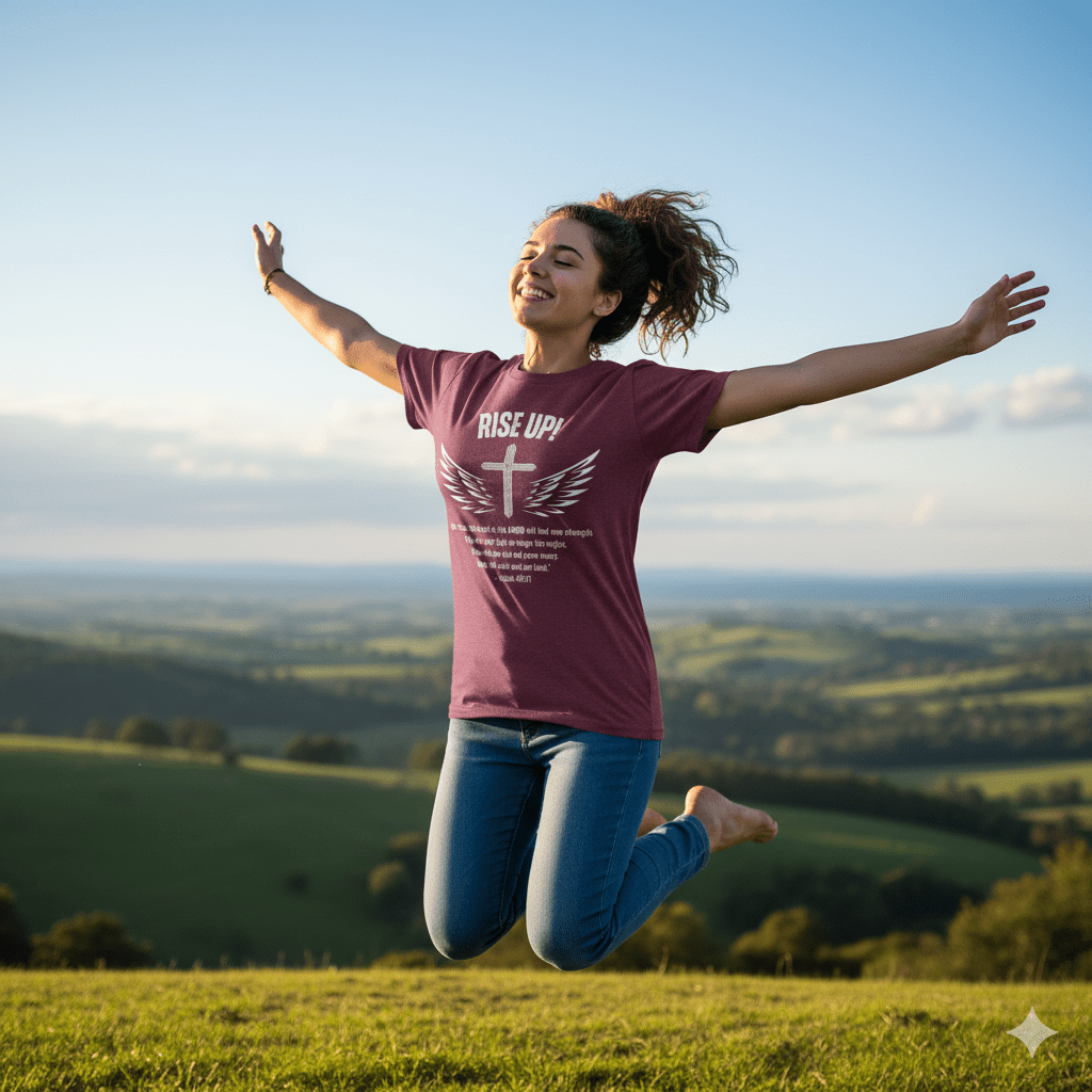 Isaiah 40:31 Rise Up! Christian T-Shirt - ChristVisions