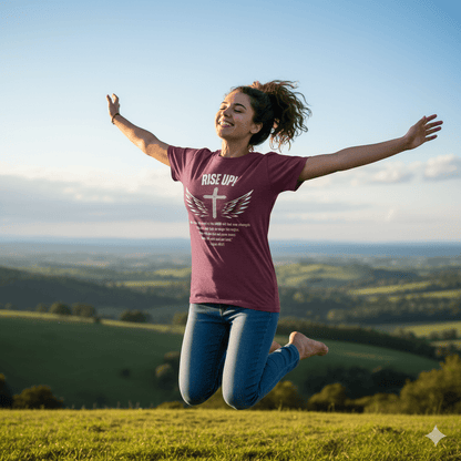 Isaiah 40:31 Rise Up! Christian T-Shirt - ChristVisions