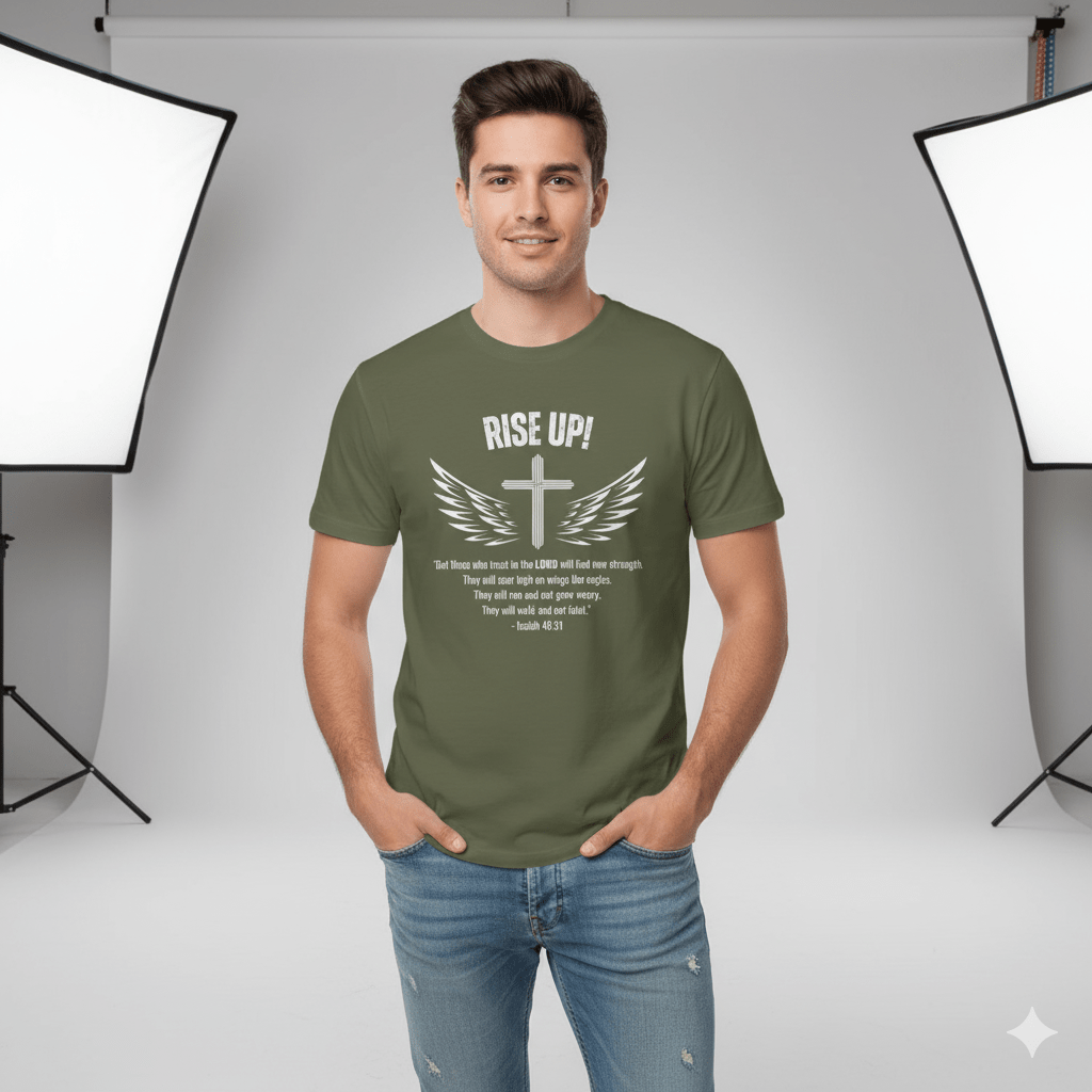 Isaiah 40:31 Rise Up! Christian T-Shirt - ChristVisions