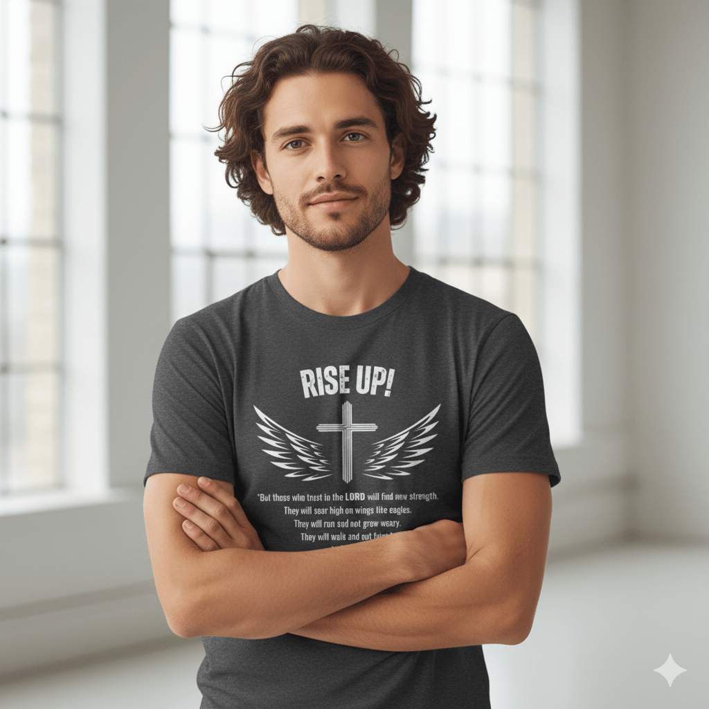 Isaiah 40:31 Rise Up! Christian T-Shirt - ChristVisions