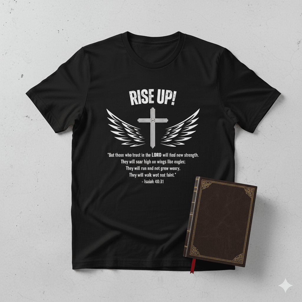 Isaiah 40:31 Rise Up! Christian T-Shirt - ChristVisions