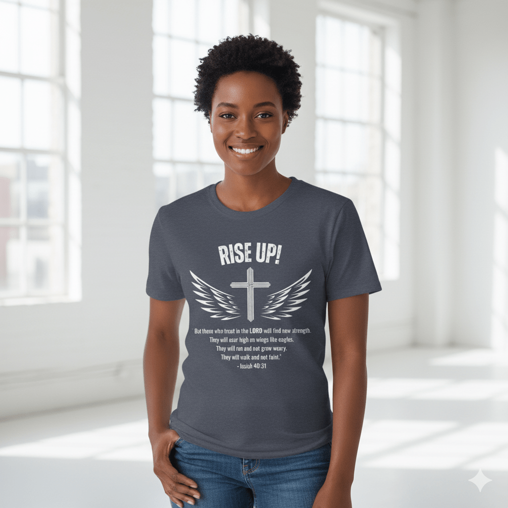 Isaiah 40:31 Rise Up! Christian T-Shirt - ChristVisions