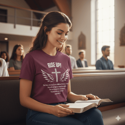 Isaiah 40:31 Rise Up! Christian T-Shirt - ChristVisions
