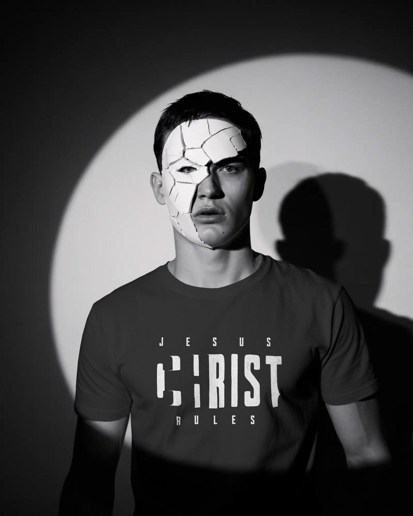 Jesus Christ Rules Minimalist Black T-Shirt - ChristVisions