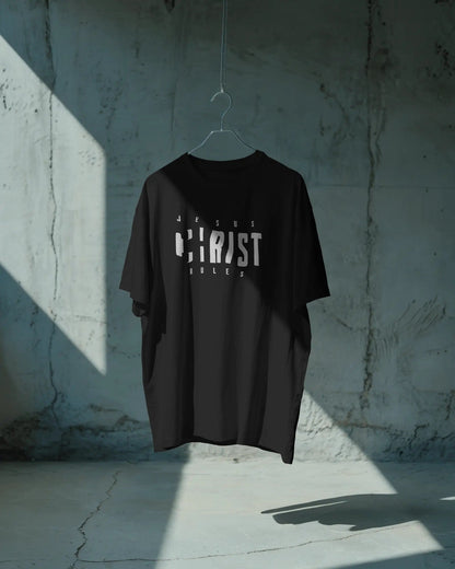 Jesus Christ Rules Minimalist Black T-Shirt - ChristVisions
