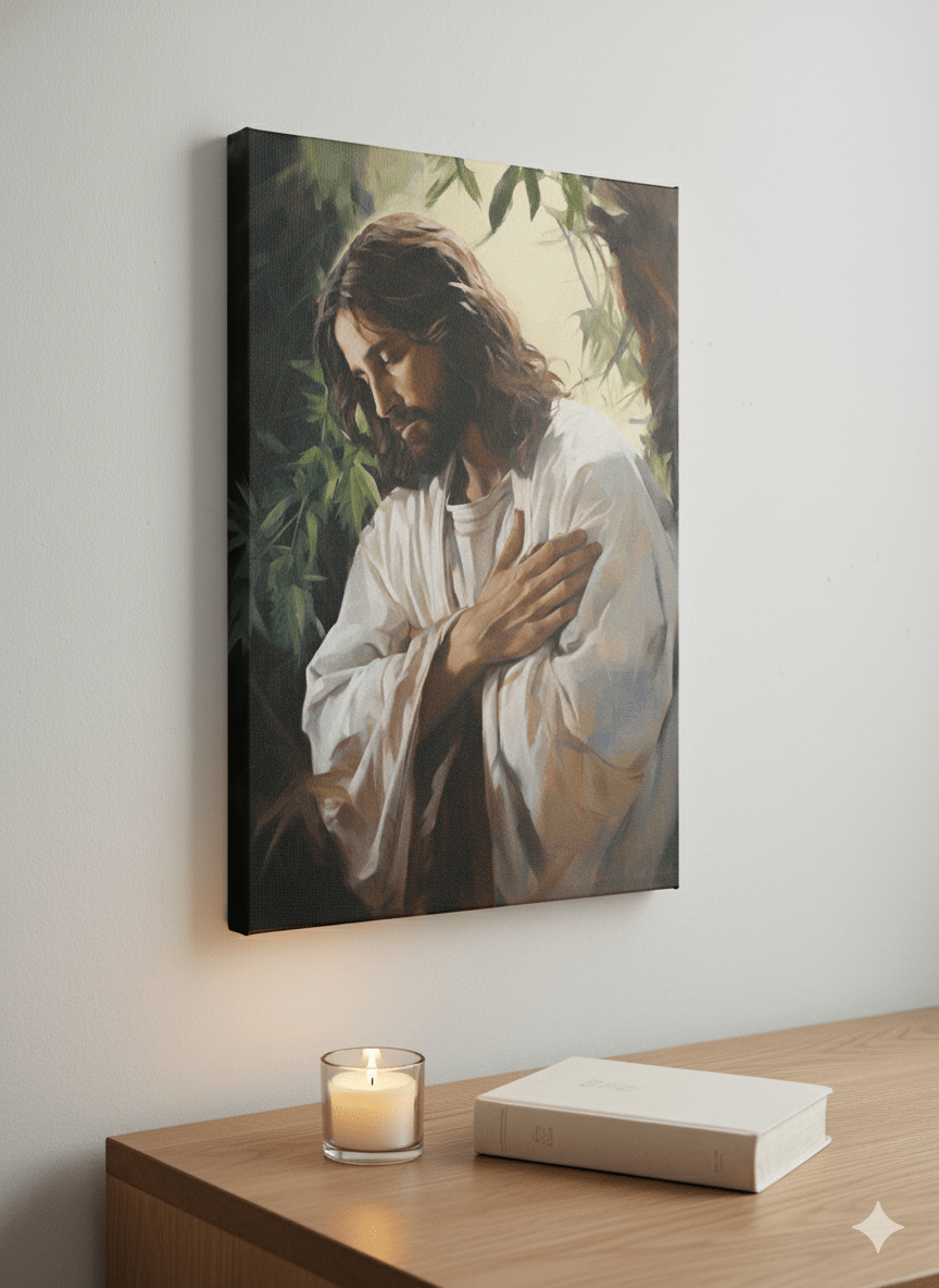 Jesus In Gethsemane Canvas Print - ChristVisions