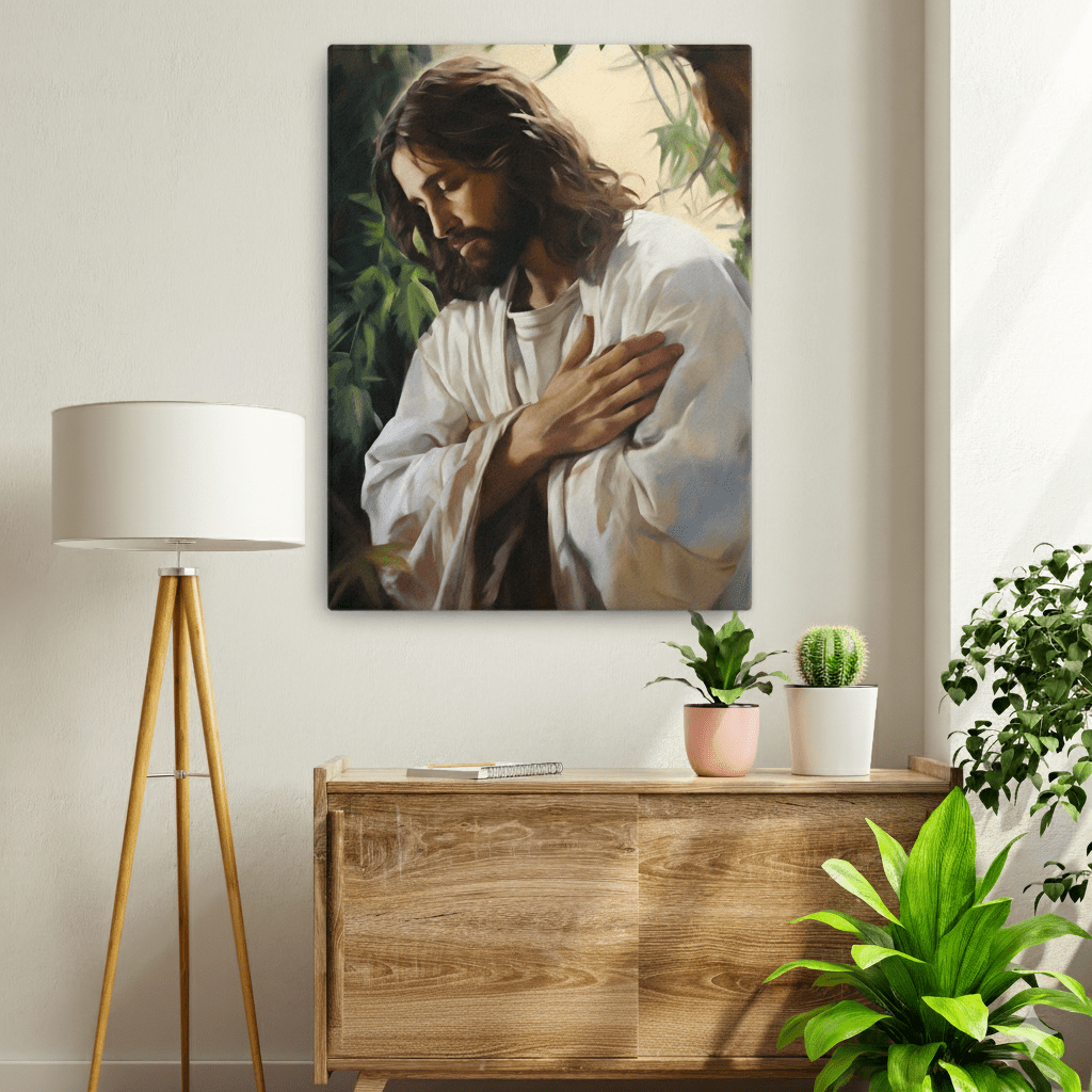 Jesus In Gethsemane Canvas Print - ChristVisions