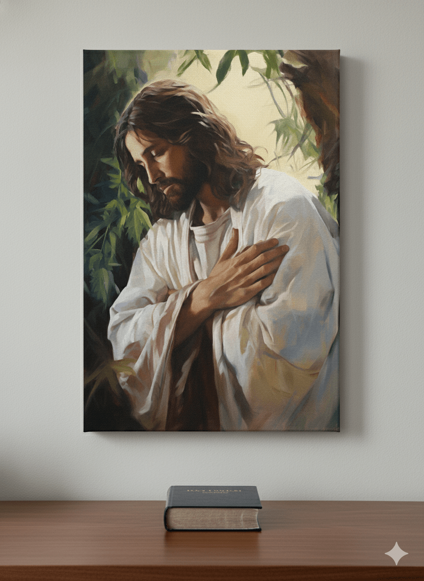 Jesus In Gethsemane Canvas Print - ChristVisions