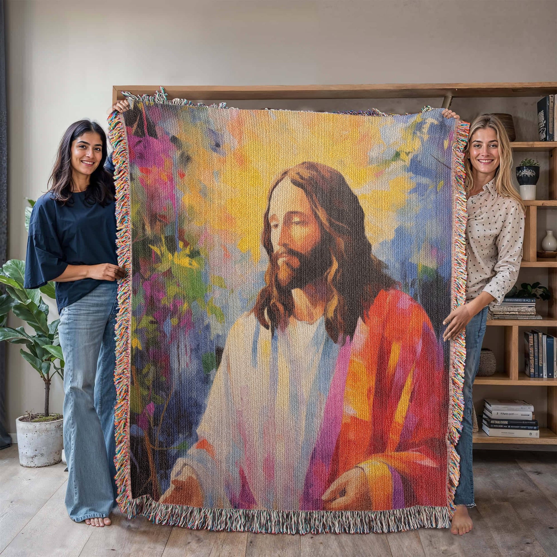 Jesus In Paradise | Christian Woven Throw Blanket - ChristVisions