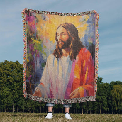 Jesus In Paradise | Christian Woven Throw Blanket - ChristVisions
