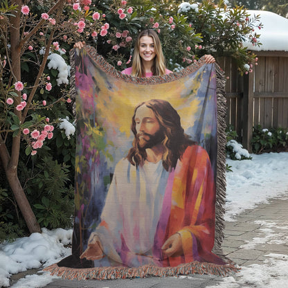 Jesus In Paradise | Christian Woven Throw Blanket - ChristVisions