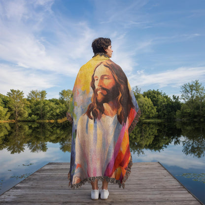 Jesus In Paradise | Christian Woven Throw Blanket - ChristVisions