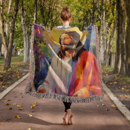 Jesus In Paradise | Christian Woven Throw Blanket - ChristVisions