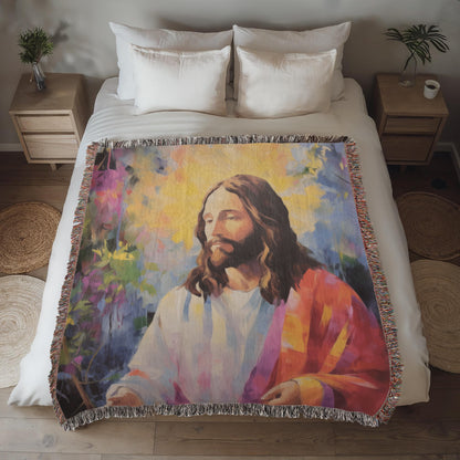 Jesus In Paradise | Christian Woven Throw Blanket - ChristVisions