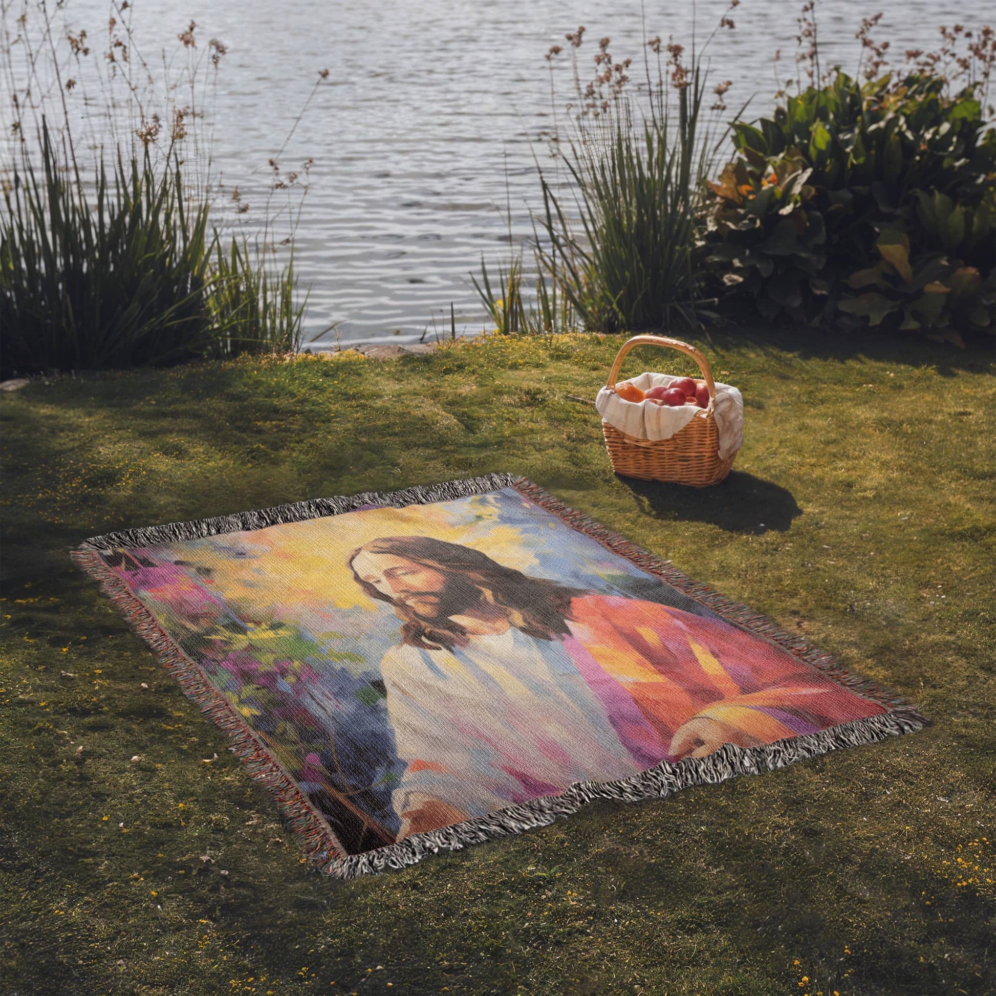 Jesus In Paradise | Christian Woven Throw Blanket - ChristVisions