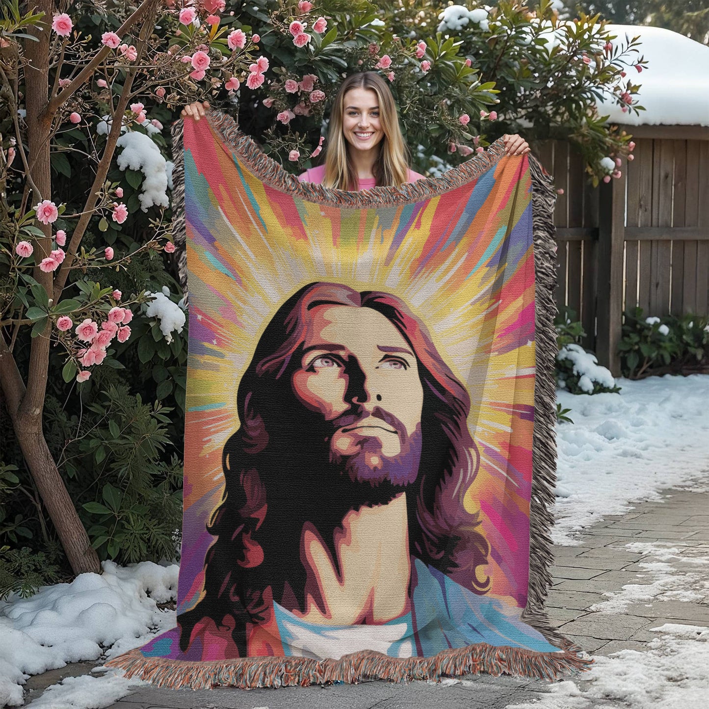 Jesus Is My Light | Woven Christian Throw Blanket