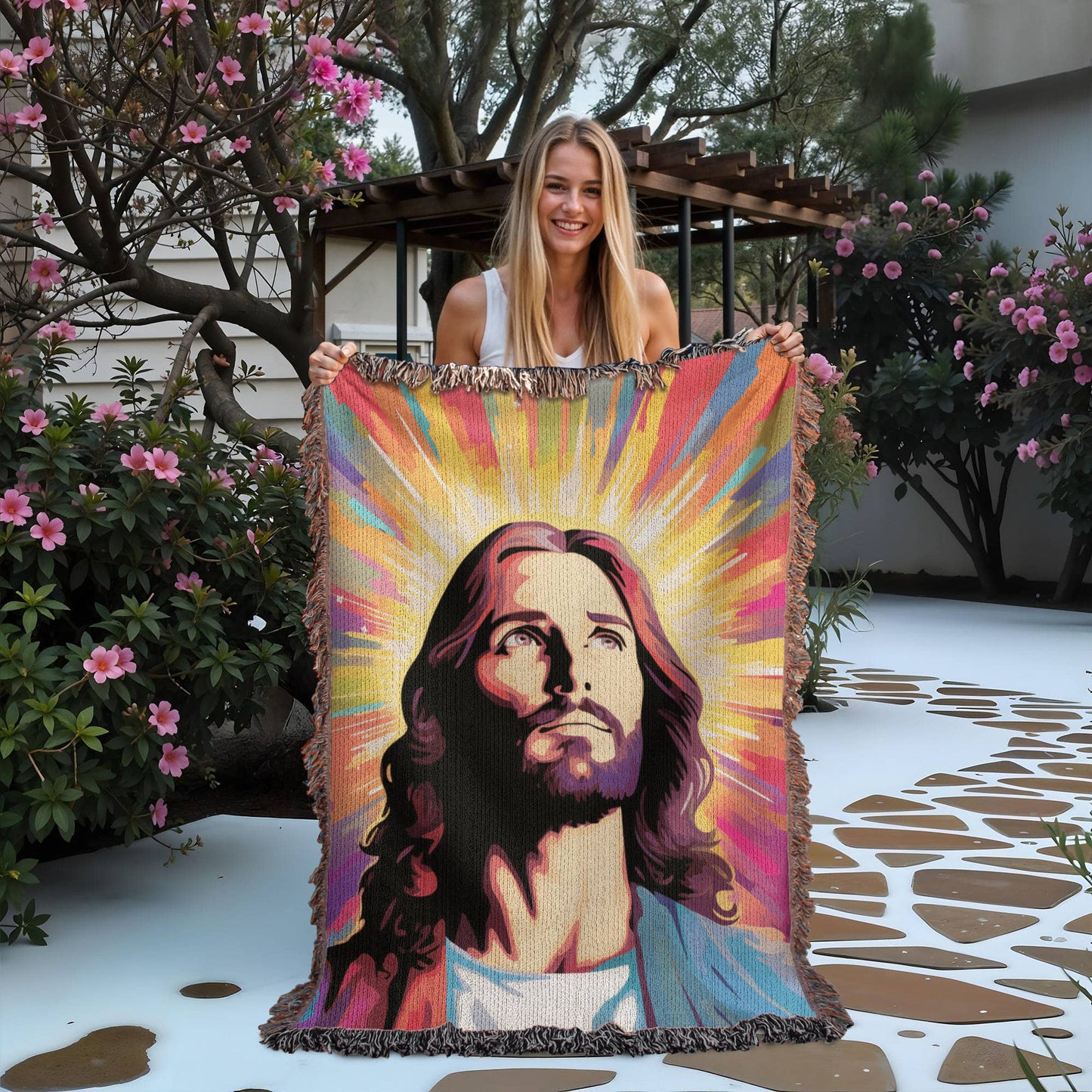 Jesus Is My Light | Woven Christian Throw Blanket