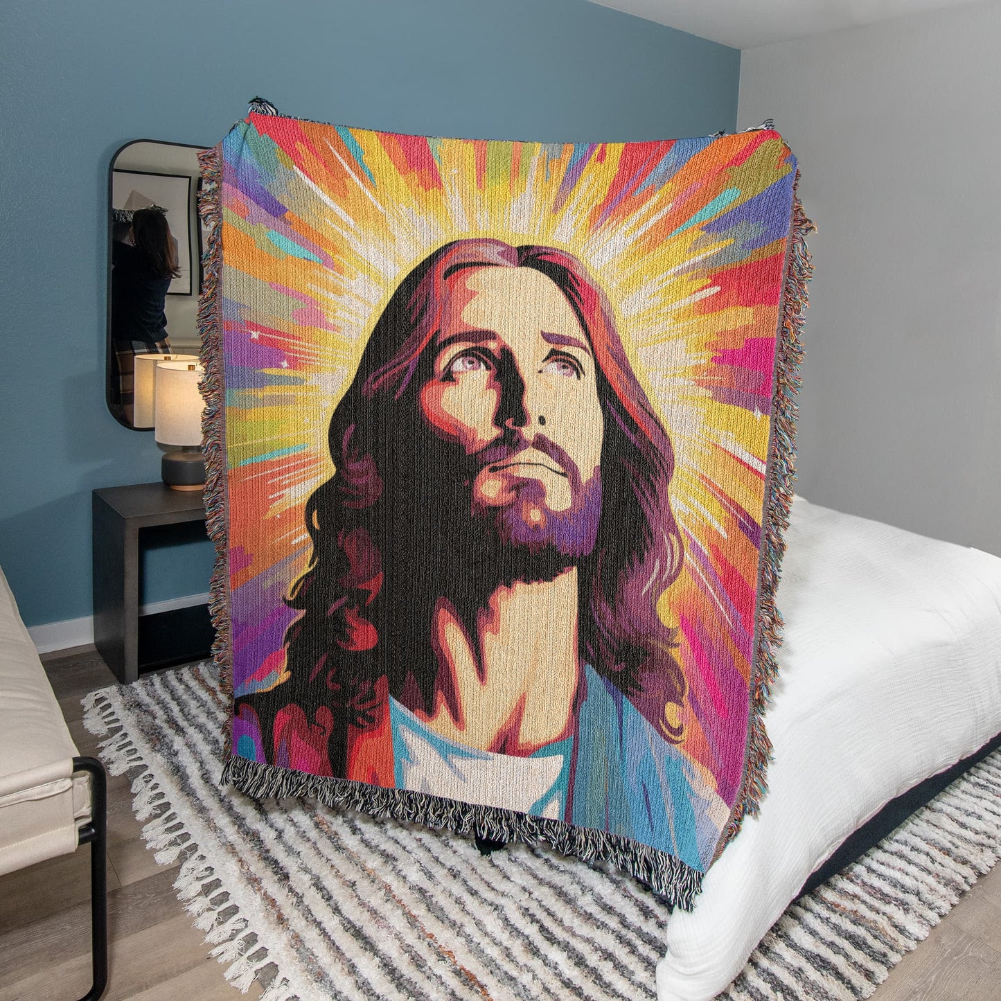 Jesus Is My Light | Woven Christian Throw Blanket