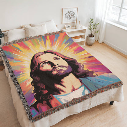 Jesus Is My Light | Woven Christian Throw Blanket