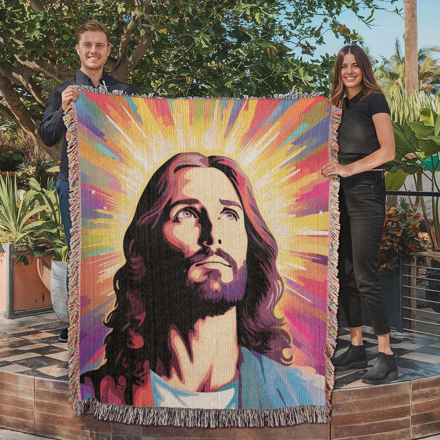 Jesus Is My Light | Woven Christian Throw Blanket