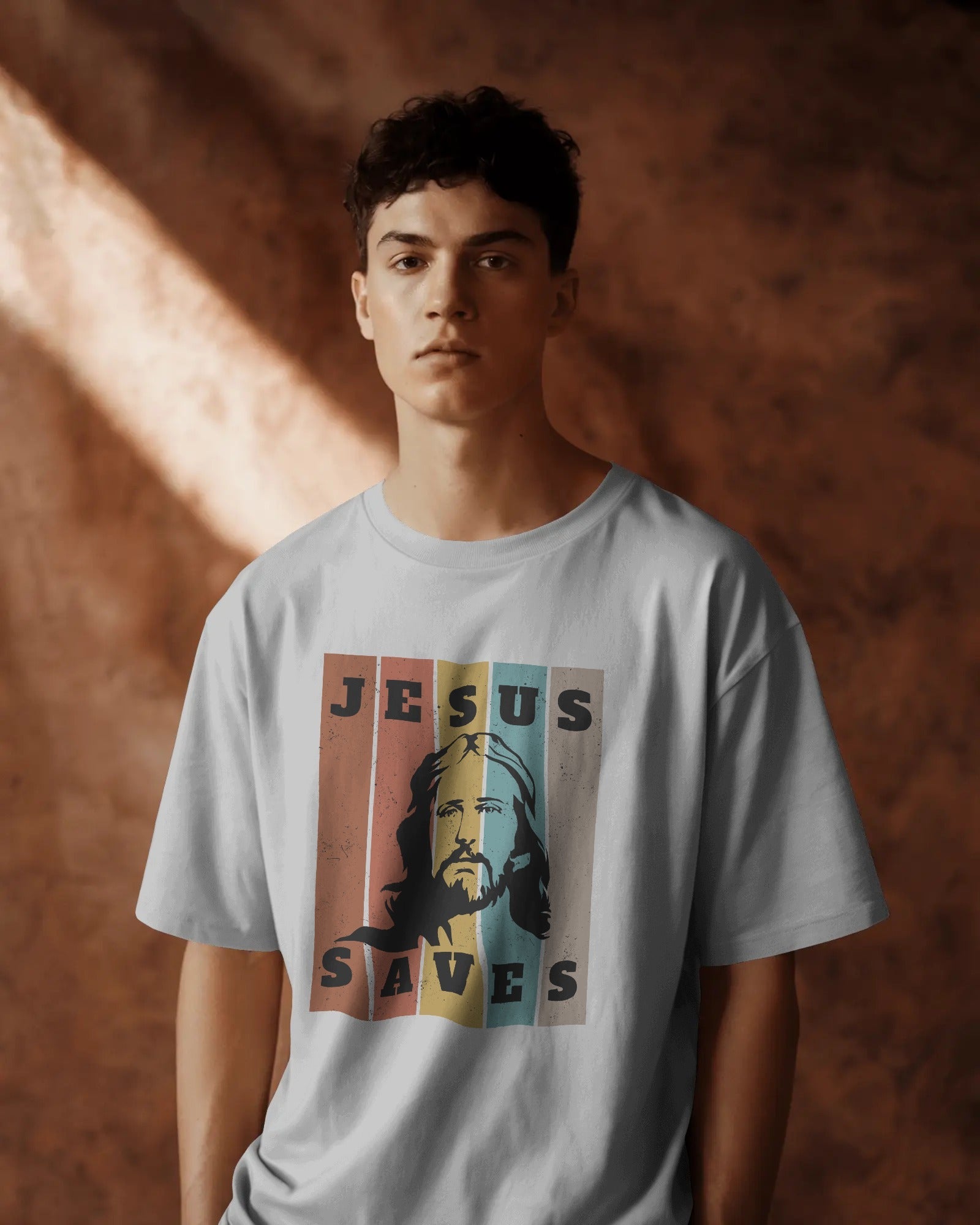 Jesus Saves 90s Style Christian T-Shirt - ChristVisions