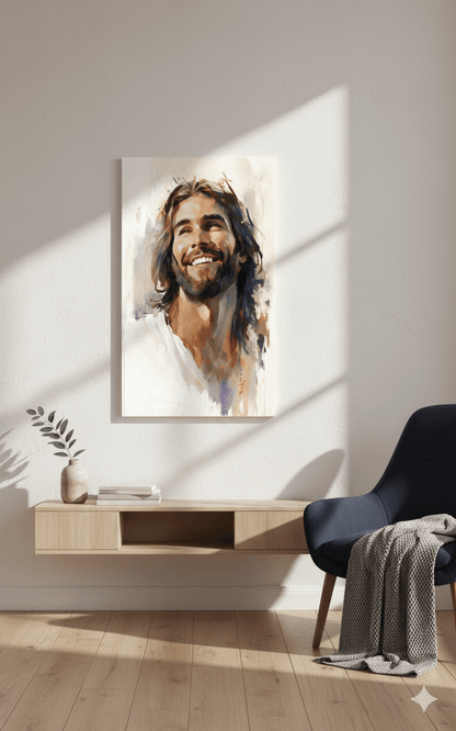 Jesus Smiling Canvas Print - ChristVisions