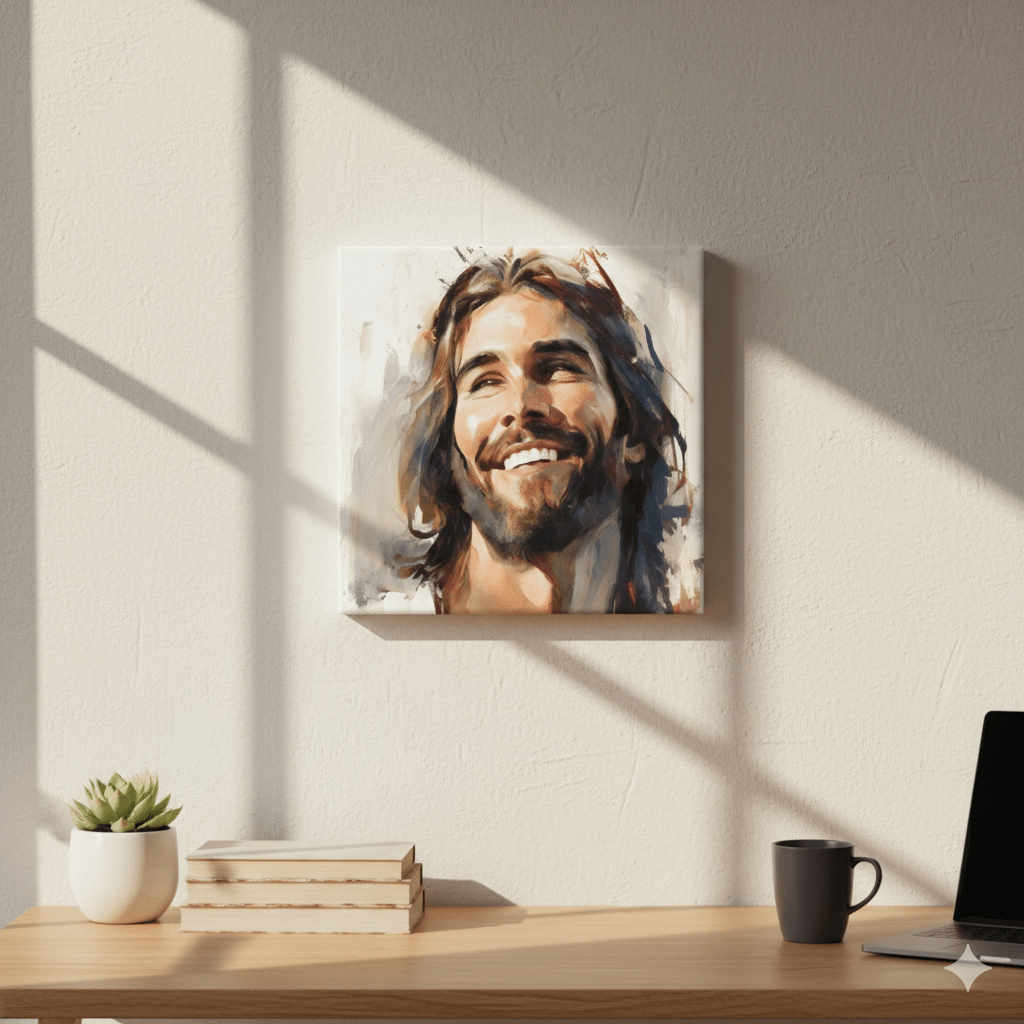 Jesus Smiling Canvas Print - ChristVisions