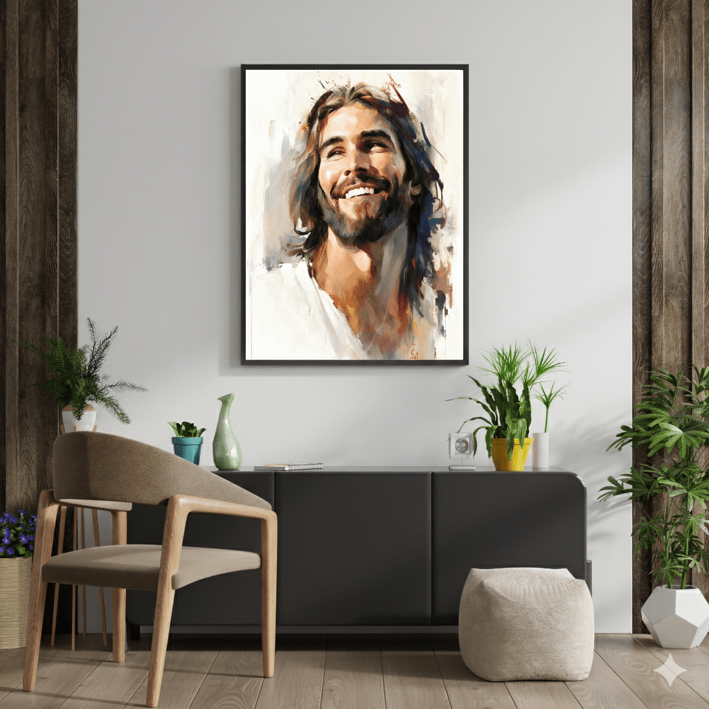 Jesus Smiling Fine Art Print - ChristVisions